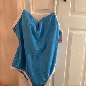wild fable Bright Blue Textured One-Piece